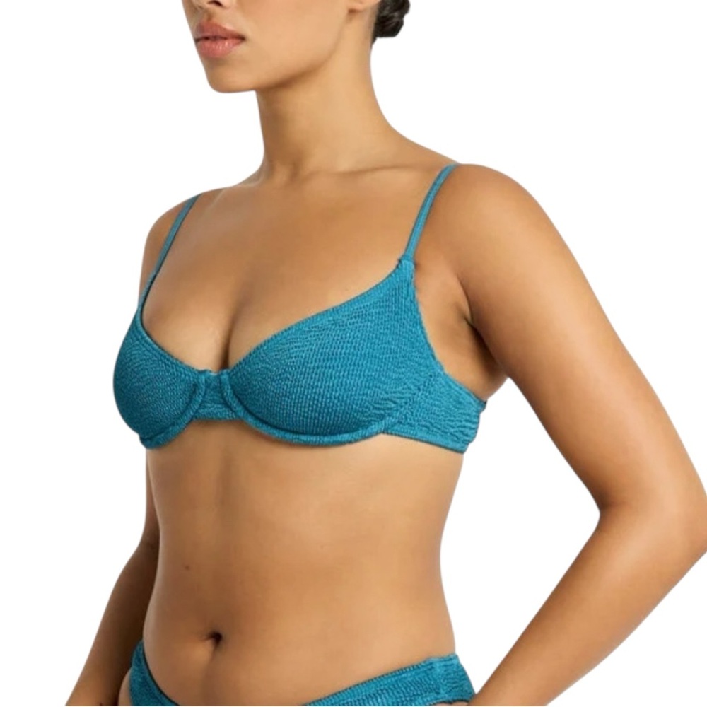 NWT Bond-eye Gracie Balconette Bikini Top ONE SIZE in Ocean Shimmer